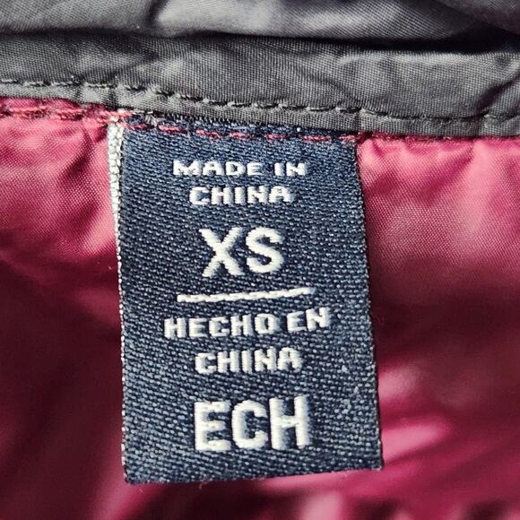 Tommy Hilfiger Puffer Coat Womens XS Black Hooded Long Down Jacket Packable - Picture 12 of 15